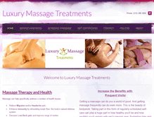 Tablet Screenshot of luxurymassagetreatments.com